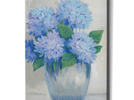 Blue Hydrangeas in Vase II  by Tim O Toole, Canvas Wall Art For Cheap