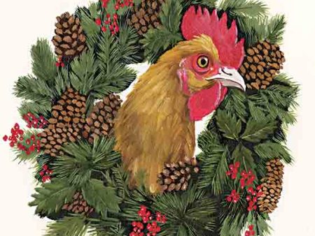 WL262 - Christmas Rooster - 12x12 Cheap