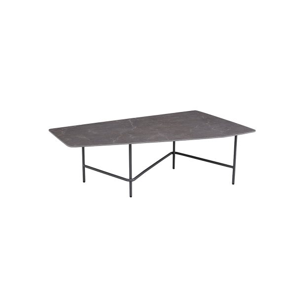 MESA DE CENTRO CON TOPE DE CERAMICA GRIS Y PATAS GRISES on Sale