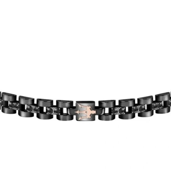 Maserati Jewels Bracelet Black Ceramic & Rose Gold Trident Online