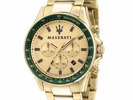 Maserati Stile Gold Dial 45mm Chronograph Online Hot Sale