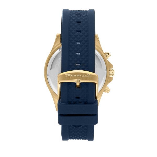 Maserati Sfida 44mm Blue Gold Chronograph Watch Discount