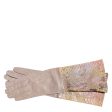 Natural Pearly Genuine Python Leather Long Gloves For Discount