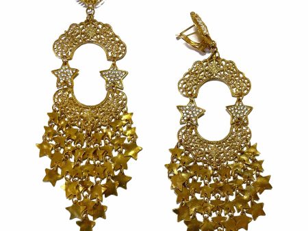 Giora  Earrings with Long Fringe Star Pendant Online