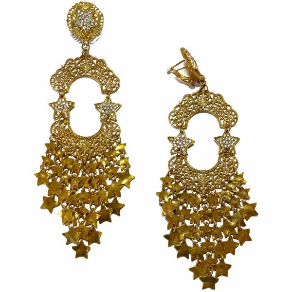 Giora  Earrings with Long Fringe Star Pendant Online