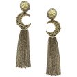 Giora  Moon Earrings with Long Fringe Pendant For Discount