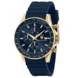 Maserati Sfida 44mm Blue Gold Chronograph Watch Discount