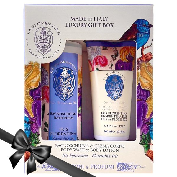 Gift Set La Florentina Bath Foam 500ml- 200ml Body Lotion Iris Discount