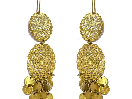 Giora  Italian Filigrain Earrings with Samll Round Pendants Fashion