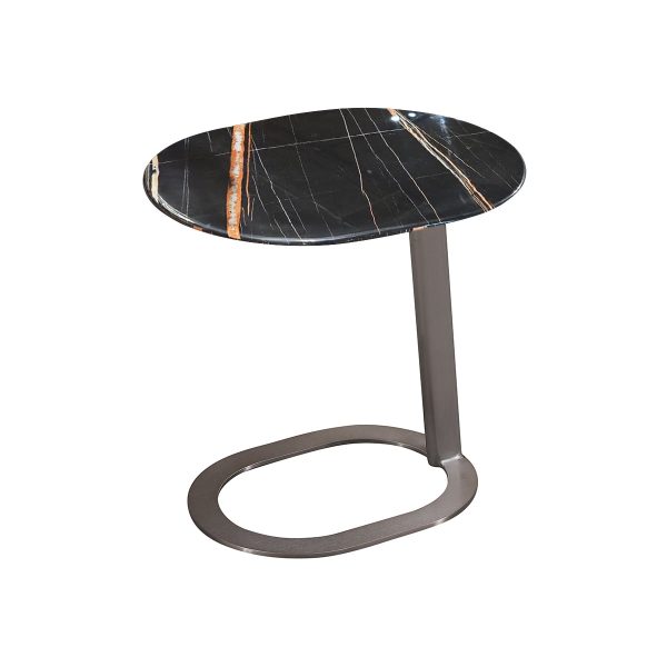 MESA LATERAL CON TOPE DE MARMOL Y BASE EN METAL Online