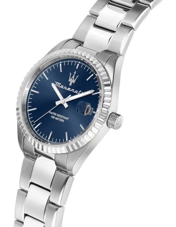 Maserati Competizione 43mm Silver Stainless Steel Watch on Sale