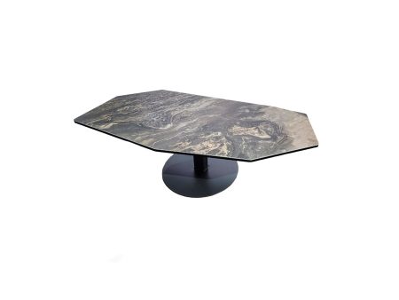 MESA DE CENTRO CON TOPE DE CERAMICA Y BASE GRIS Hot on Sale