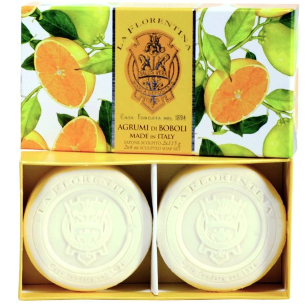 La Florentina Boboli Citrus 2 Round Soaps 115 g Online Sale