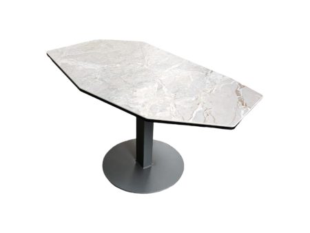 MESA DE CENTRO TOPE DE CERAMICA Y BASE GRIS Sale