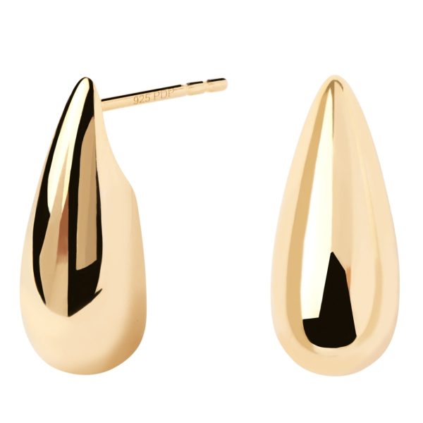 PDPaola Large Sugar Earrings 18kt Gold Plated For Cheap