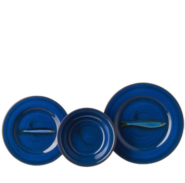 Mario Luca Giusti Aimone Blue Fruit Plates Set of 6Pcs Online