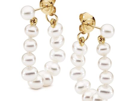 Ikecho White Round Freshwater String Earrings Discount