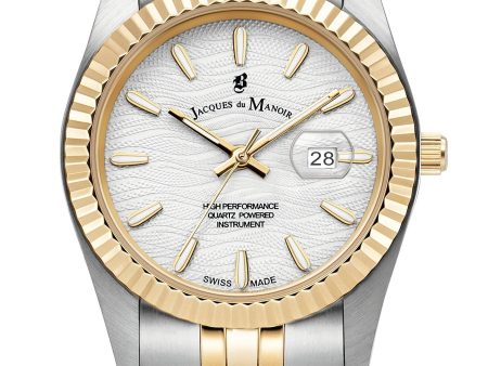 Jacques du Manoir Inspiration Passion 34mm Two Tone Women s Day Date Watch Online Sale