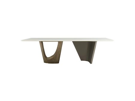 MESA DE COMEDOR TOPE ESTILO MARMOL Y BASE GRIS on Sale