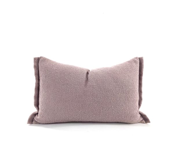 CUSHION, BOUCLE ALPACA LINEN DETAIL ON FLANGE COTTON BACK For Discount