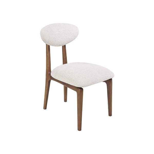 SILLA DE COMEDOR EN TELA EN TELA TEXTURIZADA BEIGE Fashion