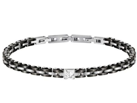 Maserati Jewels Bracelet Black Ceramic & Silver Elements For Sale