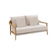 SOFA ESTACIONARIO DE EXTERIOR LEO DE DOS ASIENTOS BEIGE Online now