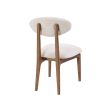 SILLA DE COMEDOR EN TELA EN TELA TEXTURIZADA BEIGE Fashion