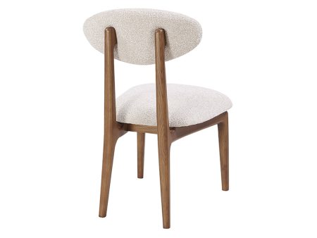 SILLA DE COMEDOR EN TELA EN TELA TEXTURIZADA BEIGE Fashion