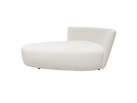 CHAISE LOUNGE DE INTERIOR EN TELA COLOR BLANCO For Cheap