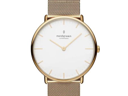 Nordgreen Native 36mm Gold Mesh Strap Watch Cheap