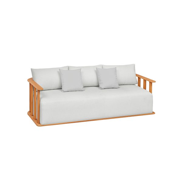 SOFA ESTACIONARIO DE EXTERIOR DE TRES ASIENTOS PALLISAD CREAM For Discount