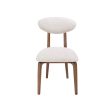 SILLA DE COMEDOR EN TELA EN TELA TEXTURIZADA BEIGE Fashion