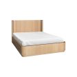 CAMA QUEEN SHELTER ACABADO EN MADERA NATURAL Hot on Sale