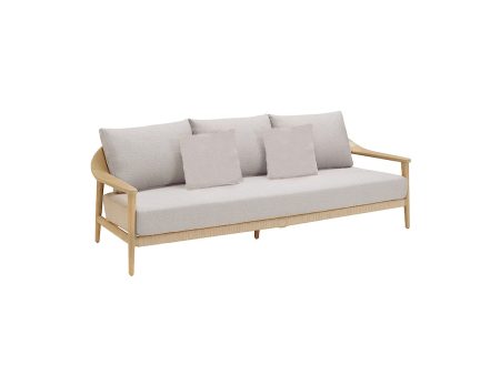 SOFA DE EXTERIOR DE TRES ASIENTOS BEIGE Cheap