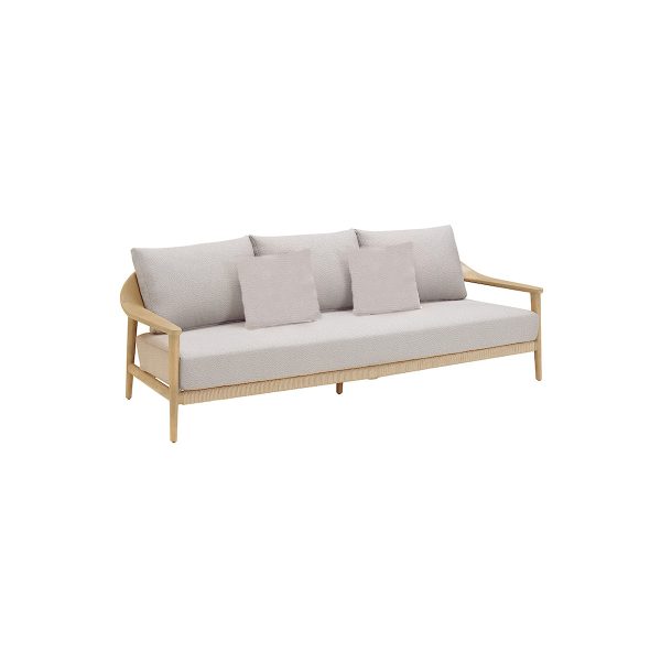 SOFA DE EXTERIOR DE TRES ASIENTOS BEIGE Cheap