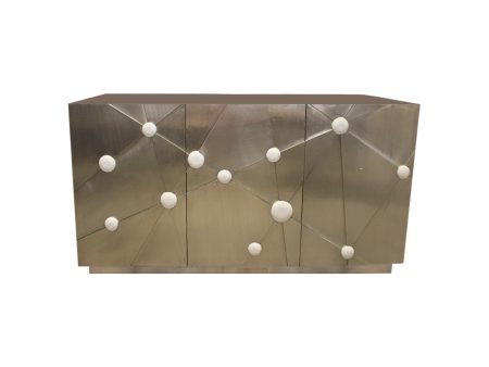 CREDENZA DORADA CON REVESTIMIENTO DE METAL For Discount