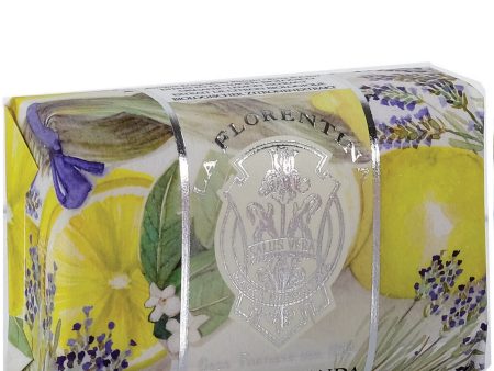 La Florentina Lemon Lavender Set of 3 Bars Soap 200g For Sale