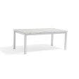 MESA DE COMEDOR EXTENDIBLE DE EXTERIOR BLANCA For Cheap