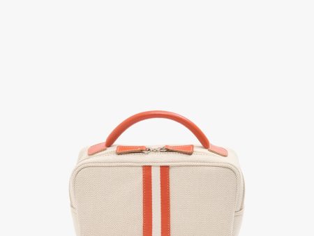 My Style Bags Berkeley Positano Cosmetic Bag Natural With Orange Stripes Online