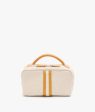 My Style Bags Berkeley Positano Cosmetic Bag Natural With Senape Stripes Hot on Sale