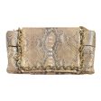 Pearly Gold Python Clutch With Nacre  Pearls Decoration Online