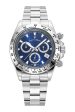 Jacques Du Manoir Swiss Phoenix Chrono 40mm 100m Water Resistant Blue Dial Stainless Steel Strap Watch Sale