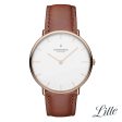 Nordgreen Native 32mm Rose Gold Case Brown Leather Strap Watch Online