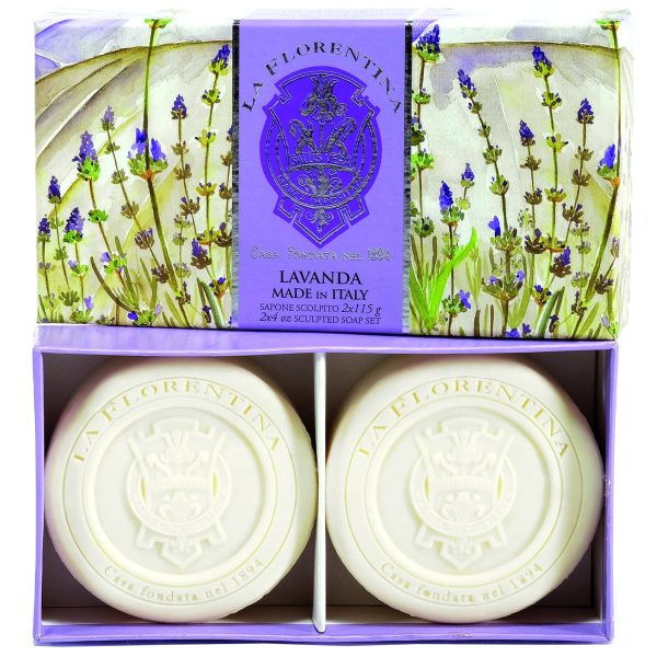 La Florentina Lavender 2 Round Soaps 115g Online Hot Sale