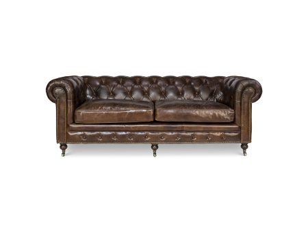 SOFA ESTACIONARIO DE TRES ASIENTOS CHESTERFIELD Online Hot Sale