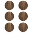 Lignis Nelumbo Coaster Medium Set Of 6, Warm Rosewood Online now