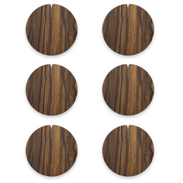 Lignis Nelumbo Coaster Medium Set Of 6, Warm Rosewood Online now