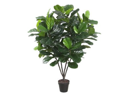 PLANTA ARTIFICIAL FIDDLE LEAF  VERDE CON MACETERO Sale