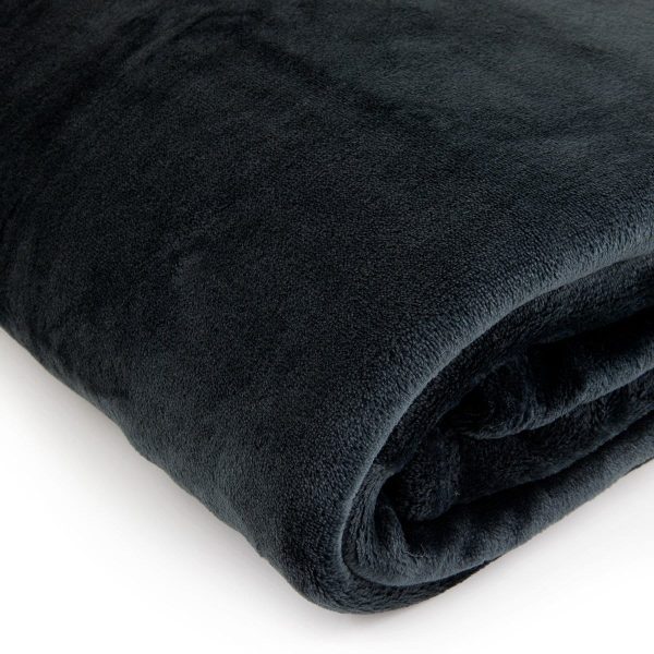 Brogo Microfibre Supersoft Throw Charcoal Discount